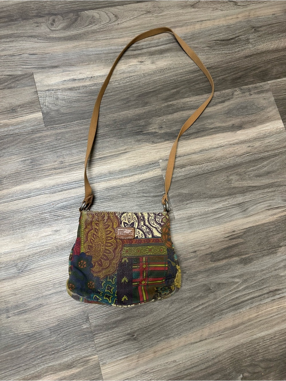 Fossil Multicolor Pattern Crossbody Bag